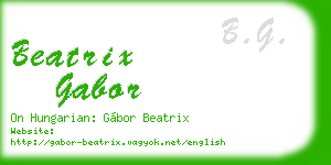 beatrix gabor business card